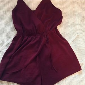 Burgundy/Maroon Romper